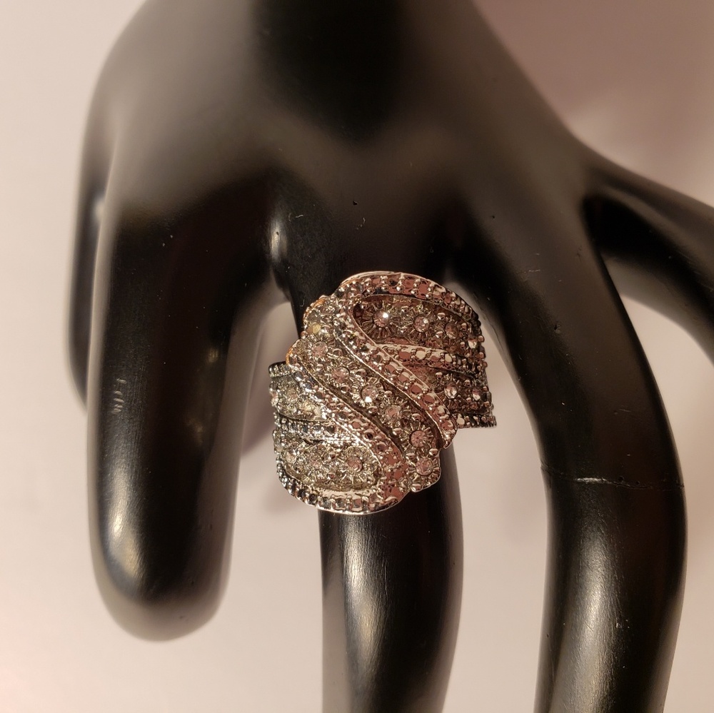 Vintage 1990s Statement Cubic Zirconia Ring